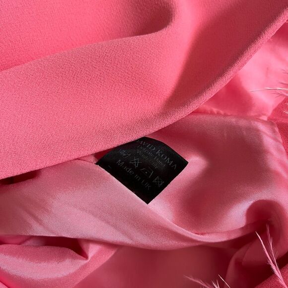 David Koma High Slit Feather Bra Dress in‎ Pink - Picture 16 of 16